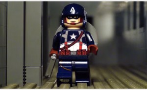 Kapitan Ameryka z klocków lego (animacja poklatkowa)